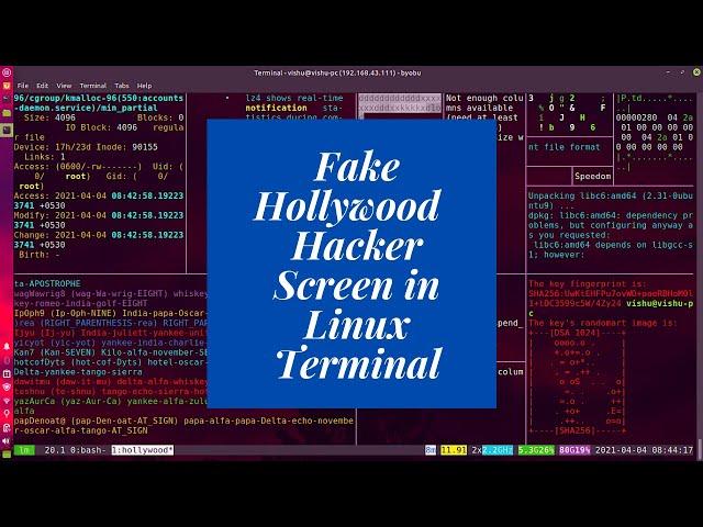 How To Fake a Hollywood Style Hacking Fun with Linux Terminal