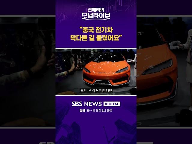 "중국 전기차 막다른 길 몰렸어요" #권애리모닝라이브 #shorts