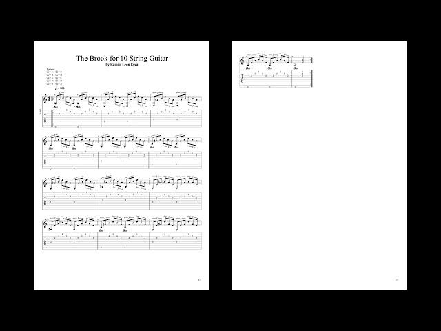 The Brook Study for 10 String Guitar by Ramón León Egea