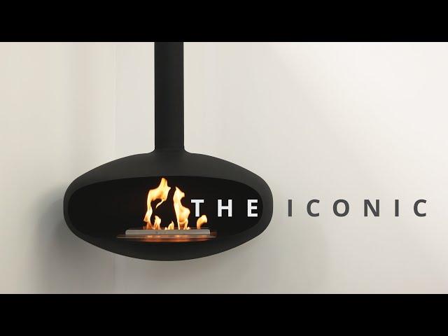 THE ICONIC | Large ceiling-mounted bioethanol fireplace