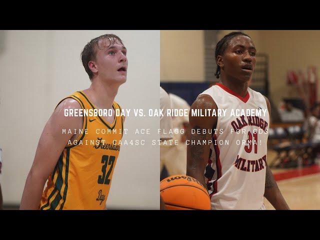 Maine commit Ace Flagg debuts for Greensboro Day vs. Oak Ridge Military Academy! Full highlights!