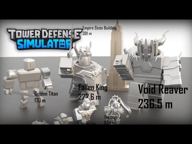 Enemy Size Comparison (Tower Defense Simulator)