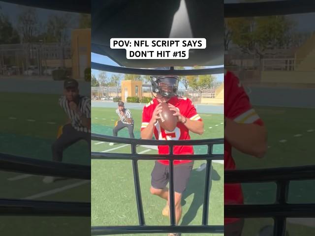 POV: NFL SCRIPT SAYS DON’T TOUCH MAHOMES.. #nfl #funny #shorts