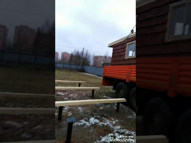 Монтаж модульной бани, совместно с каналом живая русская баня.