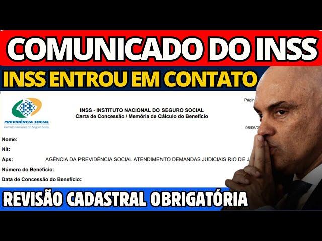 INSS ESTÁ ENTRANDO EM CONTATO COM OS APOSENTADOS! VOCÊ RECEBEU CARTA OFICIAL COM ESTE AVISO?