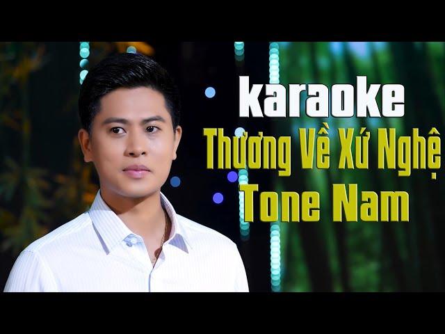 Karaoke | Thương về Xứ Nghệ Tone Nam Beat Chuẩn - Nguyễn Thành Viên