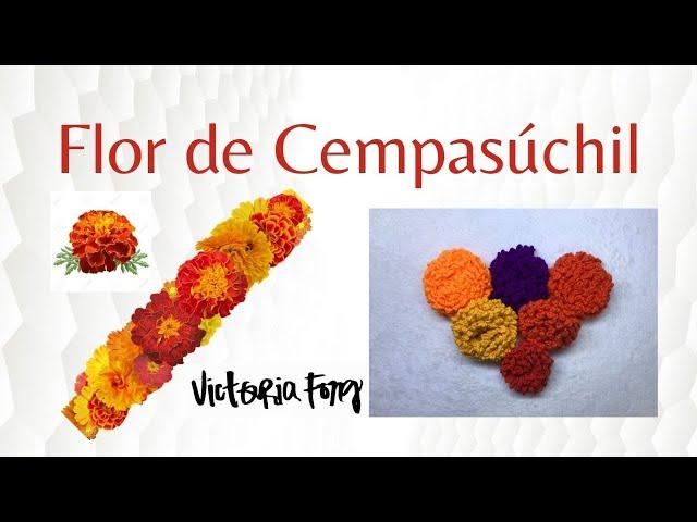 Flor de Cempasúchil TEJIDA Paso a Paso