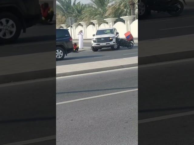 Talabat Rider Accident  Very #sad #qatar #dubaijobs #foryou #perdasilife #lordrehman #bikeriders