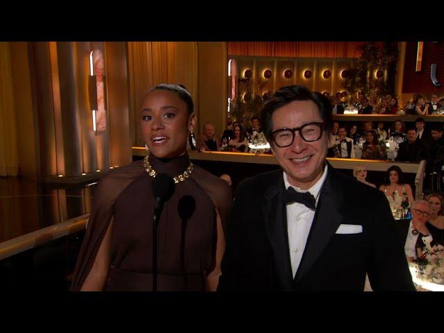 Ariana DeBose & Ke Huy Quan Present Best Supporting Male Actor – Motion Picture | 82nd Golden Globes