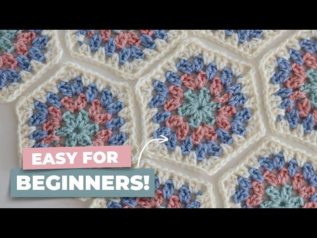 Crochet a PERFECT Hexagon Granny Square!