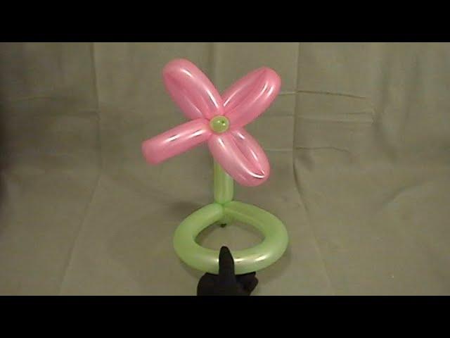 Learn how to make a simple balloon animal flower hat