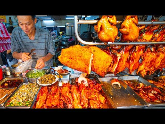 Hong Kong Street Food - CRAZY CANTONESE FOOD Tour in Taipei!! DIM SUM + ROAST MEATS!