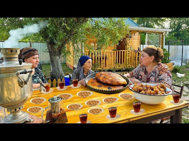 Traditional Azerbaijani Desserts | Preparation of Helva, Shekerbura and Walnut Baklava in Tandoor