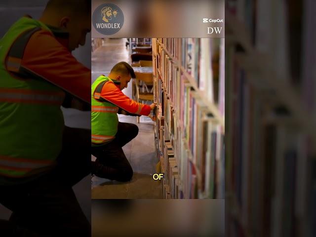 A Library Built from Discarded Books
