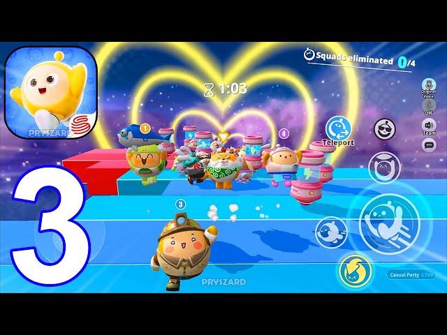 Eggy Party - Gameplay Walkthrough Part 3 New Random MiniGames, 1 2 3 4 Players  (Android,iOS)