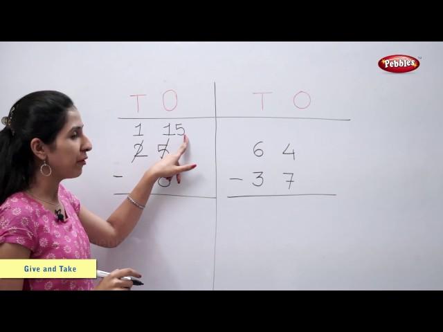 Subtraction With Borrowing | Subtract | Maths For Class 2 | Maths Basics For CBSE Children