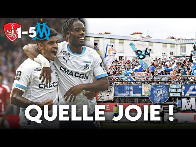 Brest 1-5 OM • La COMMUNION entre les joueurs et les supporters marseillais après la victoire !