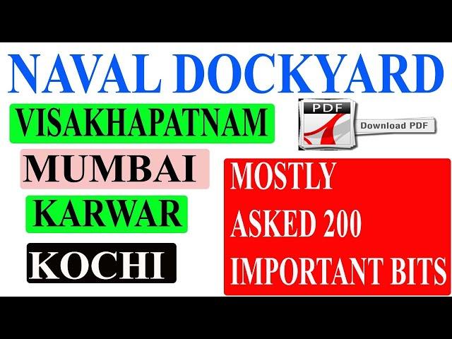 naval dockyard visakhapatnam MOST IMPORTANT 200 GK BITS WITH EXPLANATION|| DREAMJOB STUDY