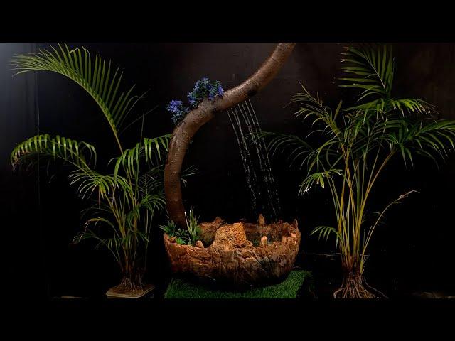 Amazing DIY Bonsai Water Fountain | How To Make Fountain | Fountain Making Ideas | RusticKraft