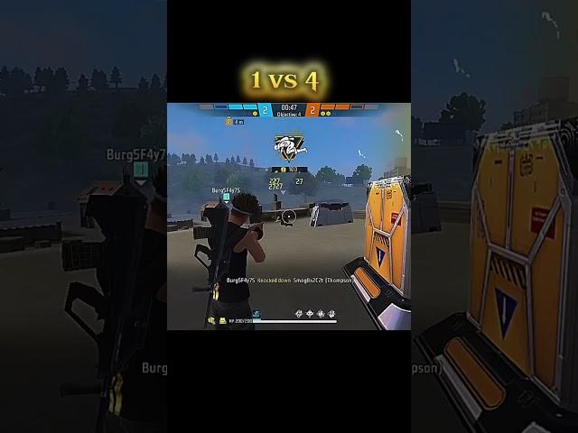 1 vs 4 free fire gaming video #shortvideo