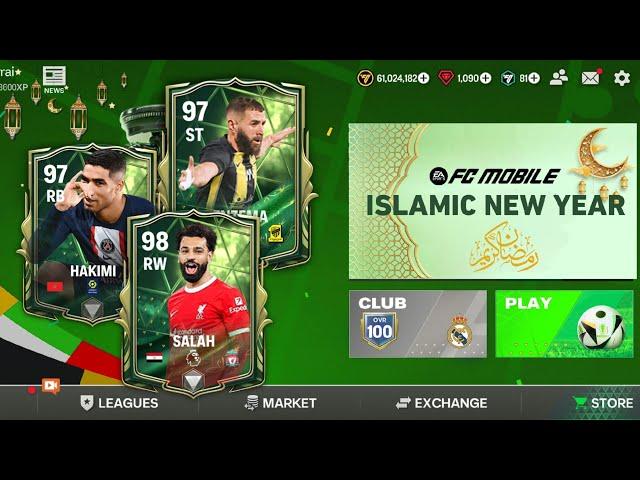 WOW!! OFFICIAL ISLAMIC NEW YEAR GIFT PACK FC MOBILE 24 | 95-98 OVR FREE RAMADAN REWARDS FC MOBILE!