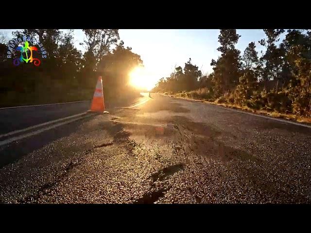 Damaged Chain of Craters Road Updated Drive September 19, 2024