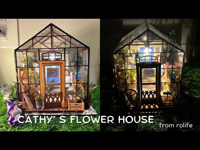 DIY miniature flower house| Rolife Cathy’s flower house| Robotime