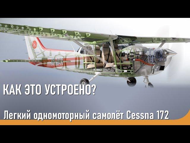 Лёгкий одномоторный самолёт Cessna 172 | Как это устроено? | Joyplanes | Pilot Institute