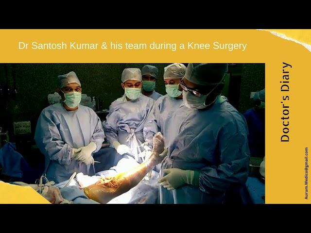 East India's renowned Knee Specialist Dr Santosh Kumar during a Knee Surgery in Kolkata