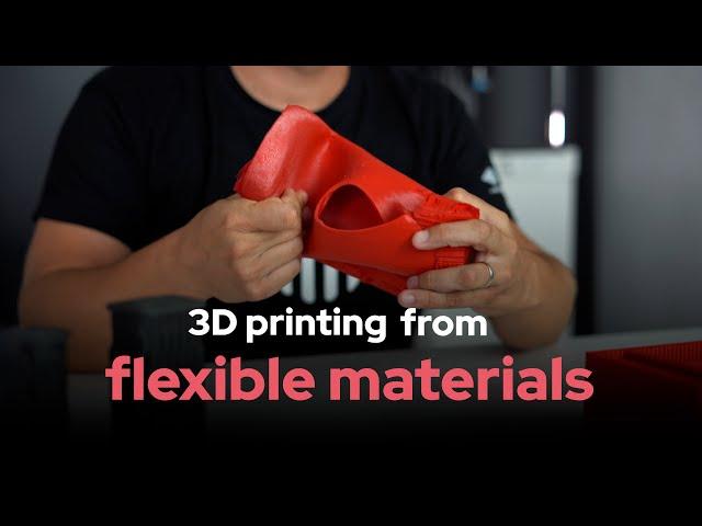 3D printing from flexible/soft plastic materials (filaments TPU, TPE, )