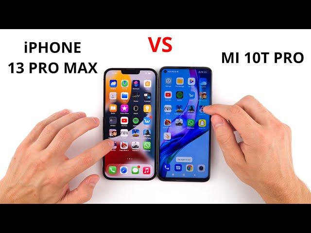 iPhone 13 Pro Max vs Mi 10T Pro | SPEED TEST