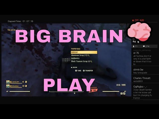 Big Brain PVP Play - Fallout 76 Survival OG