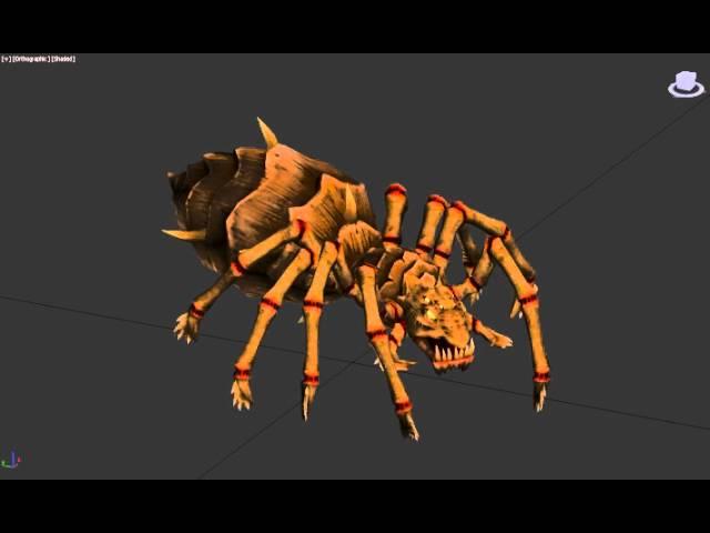 Spider turn right animation