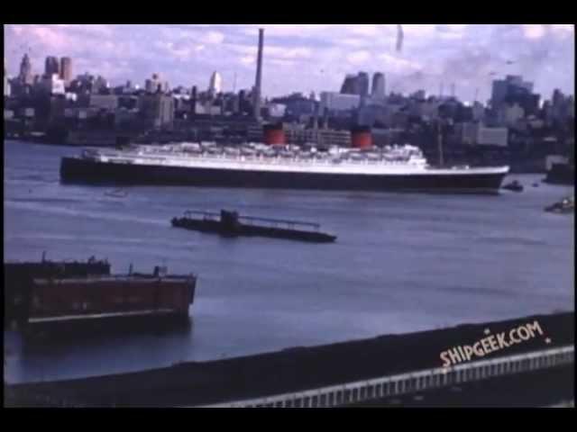 RMS Queen Elizabeth Departs New York for the Final Time in 1968