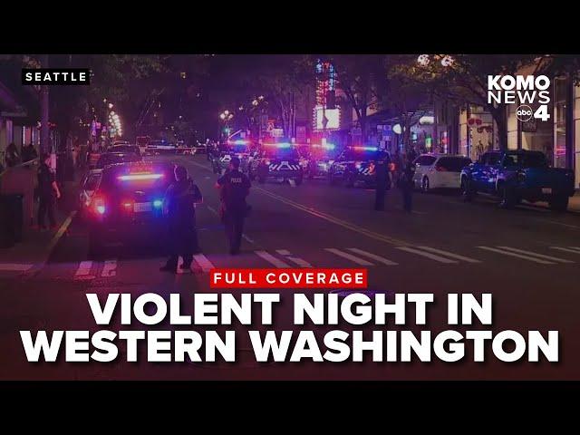 LATEST: Bystander kills downtown Seattle shooting suspect; Mass shooting in Lakewood; Fatal stabbing