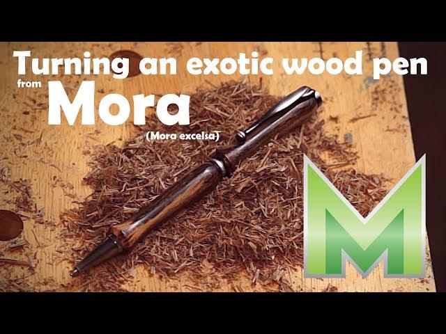 Turning an exotic wood pen from Mora excelsa - Plus several firsts!