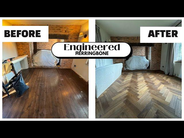 Herringbone Engineered Wood Floating Floor Installation - How To Install