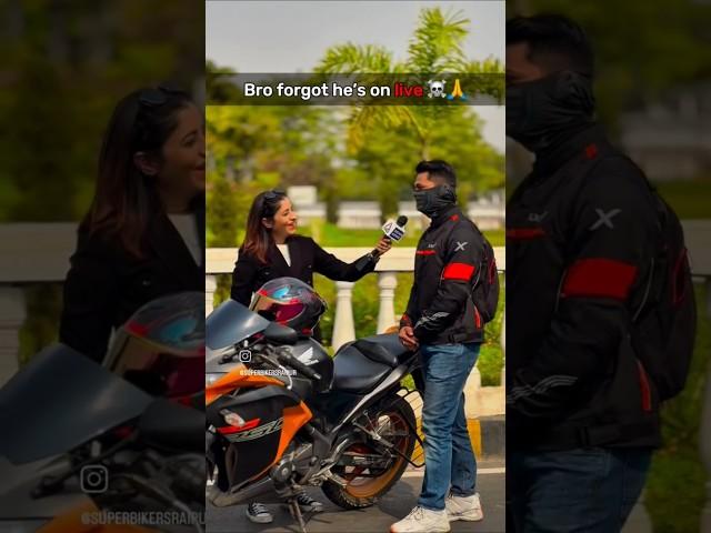 reporter reaction on rider  #automobile #reporter #reaction #attitude #motovlog #rider #shorts