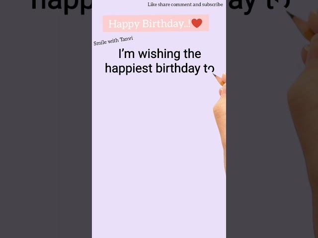 Heart touching Birthday Wishes For Someone Special️!! gf/bf/husband/wife #shorts #happybday