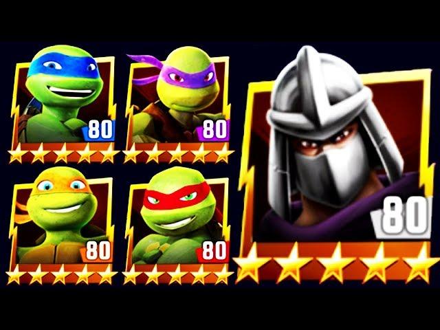  ALL NICK TURTLES DEFEAT SHREDDER BOSS (TMNT LEGENDS)