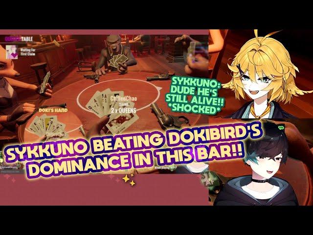 I'll play my one King! Sykkuno is beating Dokibird's DOMINANCE and Ellum's THICC SHIELD ROULETTE!