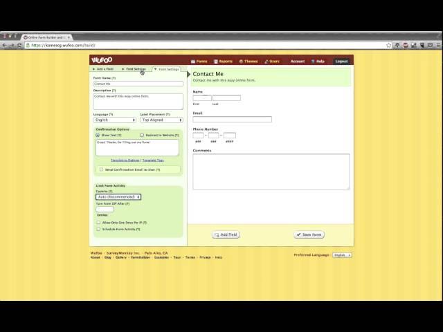 Wufoo - The Best Way To Create and Share Online Forms In 5 Minutes Or Less
