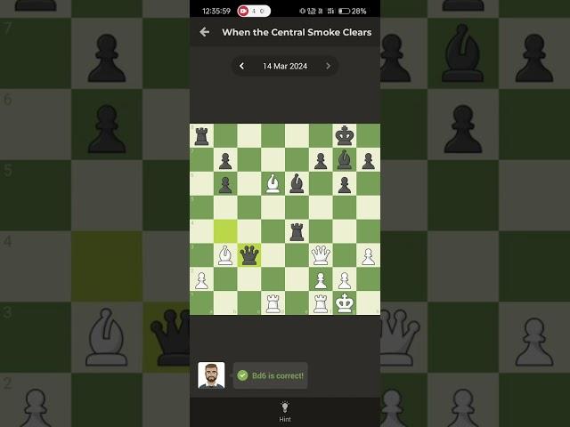 WHEN THE CENTRAL SMOKE CLEARS #online #chessable #chesspuzzle #chess #checkmate#brilliant #chess.com