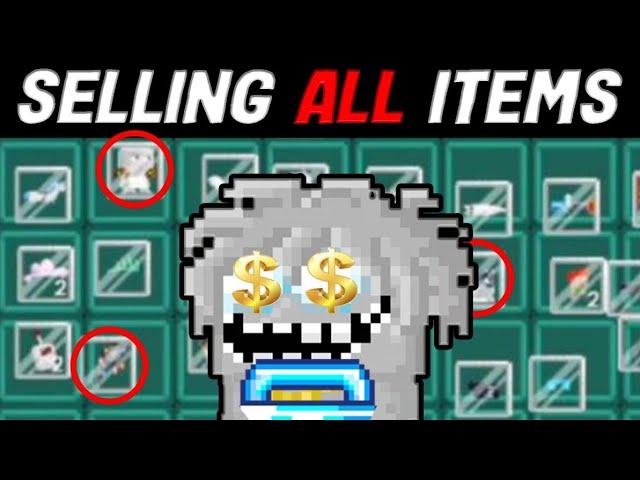 Selling MY ALL EXPENSIVE Items | Growtopia