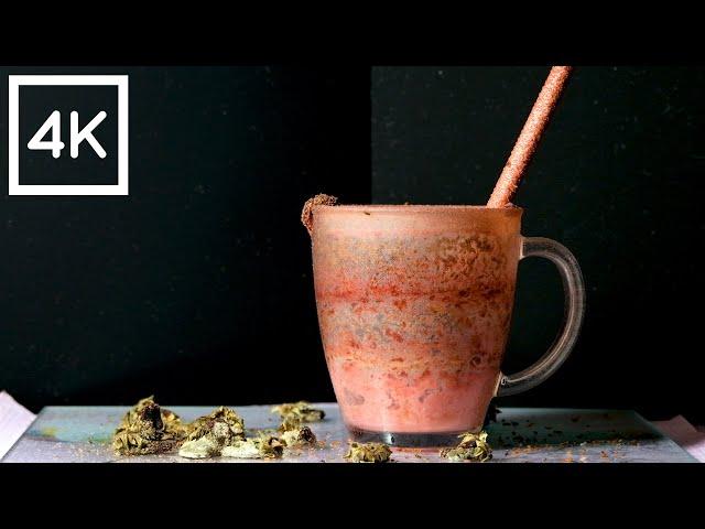 Strawberry Milkshake Time Lapse 4K - (Wait for it...)