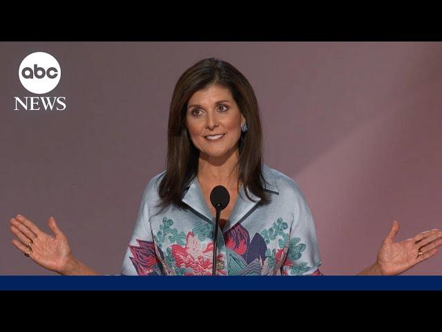 Nikki Haley gives Donald Trump her 'strongest endorsement' at RNC