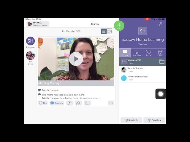 Adjusting Seesaw setting for home learning
