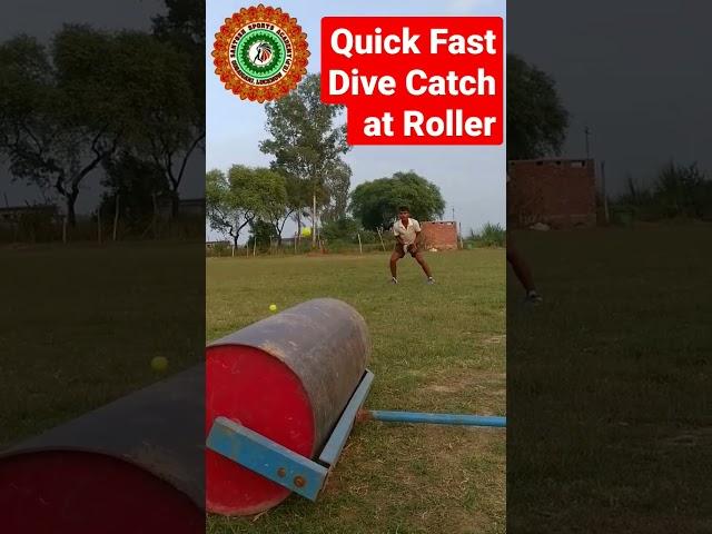 Quick Fast Dive Catch at Roller !! dive catches practice #cricket #ssa #dive #shorts #youtubeshorts