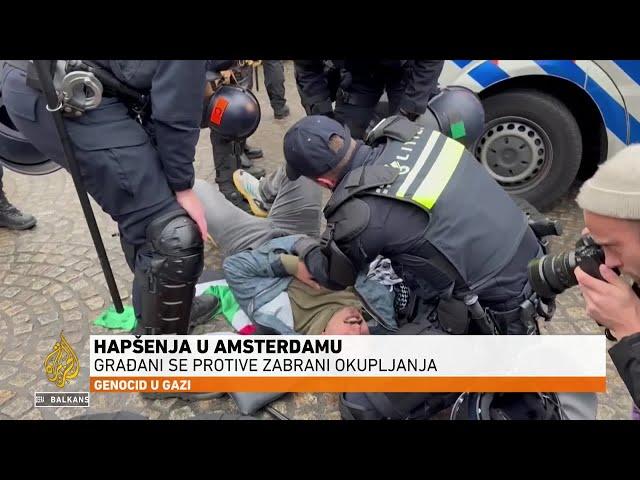 Al Jazeera na licu mjesta: Nizozemska policija hapsi propalestinske demonstrante