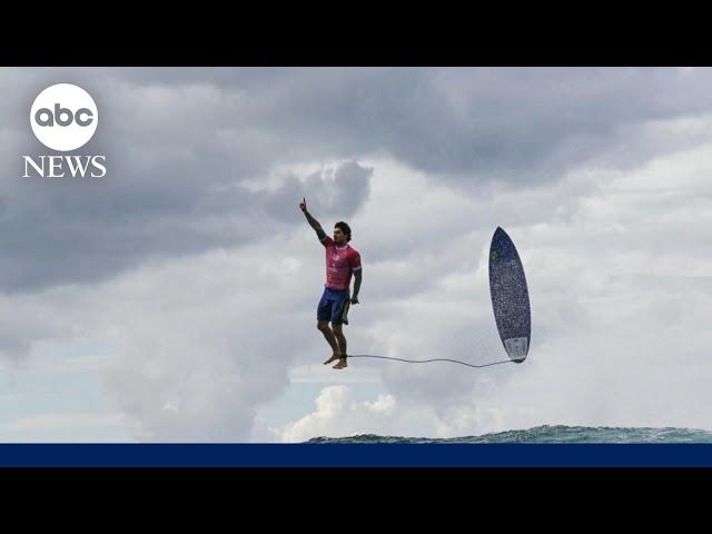 Viral photo of Olympic surfer’s midair celebration